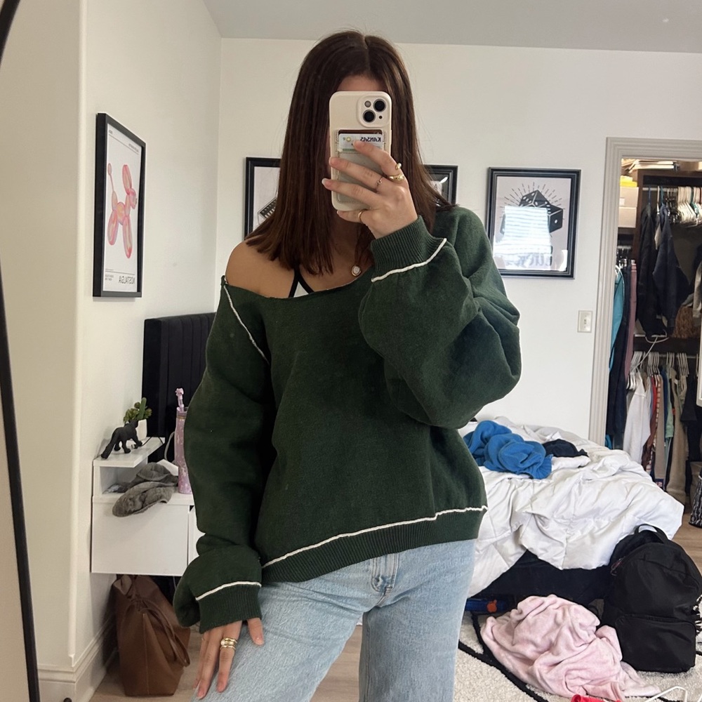 Free People We the Free Midnight Pullover in Dark Pine Combo